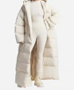 The North Face x Skims Nuptse Wrap Parka Puffer Coat - White