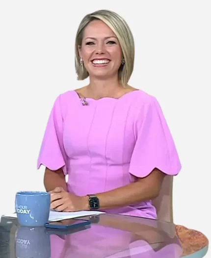 The Today Show Dylan Dreyer Pink Scallop Mini Dress