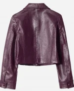 The Twelve Dates ‘Til Christmas S01  Zephani Idoko Burgundy Leather Jacket
