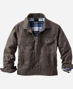 The Vermont Flannel Co Field Tan ’91 Flannel Lined Waxed Canvas Jacket