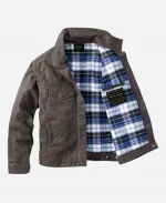 The Vermont Flannel Co Field Tan ’91 Flannel Lined Waxed Canvas Jacket - Deep Brown