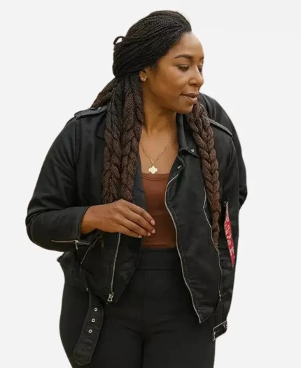 Tiffany Haddish Black Satin Jacket