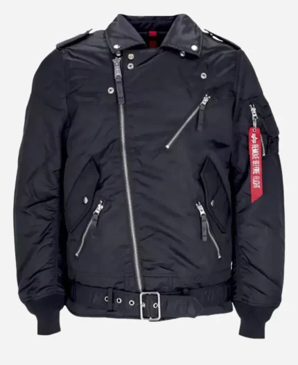 Tiffany Haddish Goes Off Movie 2025 Tiffany Haddish Biker Black Satin  Jacket