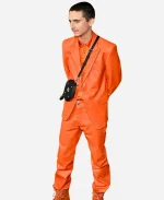 Timothée A24 LA Premiere Marty Supreme Suit - Orange