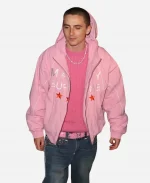 Timothée Chalamet Marty Supreme Pink Hooded Jacket - For Sale