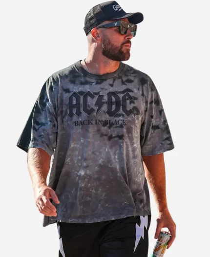 Travis Kelce Arrowhead Stadium AC-DC Tie Dye T-Shirt