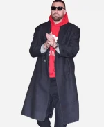 Travis Kelce Arrowhead Stadium Black Wool Trench Coat
