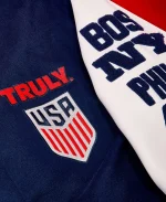 Truly x Jeff Hamilton US Soccer 2025 Wool With Leather Sleeves Varsity Jacket