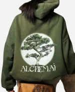Unisex Alchemai Bonsai Green Pullover Hoodie