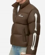 Unisex Amiri Bones Down Brown Puffer Jackets - For Sale