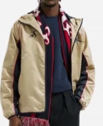 Unisex Arsenal Windbreaker Gold Zipper Hooded Jacket