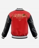 Unisex Canelo Vs Crawford UFC Undisputed Super Middleweight World Championship Red & Black Bomber Jacket