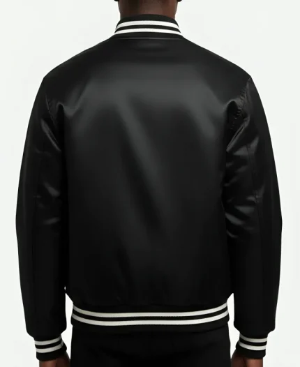 Unisex Deacon Black Letterman Varsity Bomber Jacket 