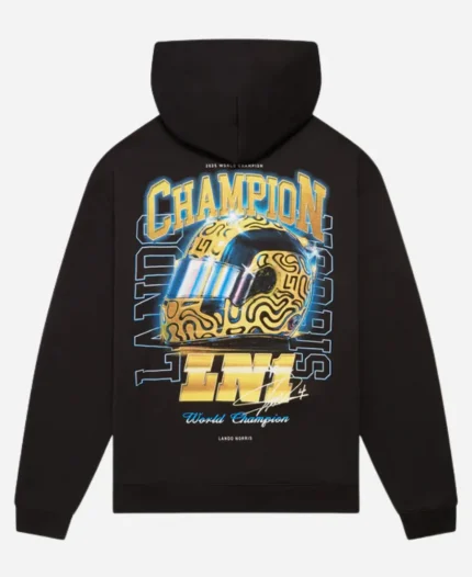 Unisex Lando Norris Champion Core Black Hoodie