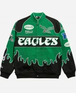 Unisex Philadelphia Eagles Premium Racing Kelly Green Bomber Jacket
