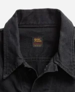 Unisex Ralph lauren Worn-In Black Denim Trucker Jacket