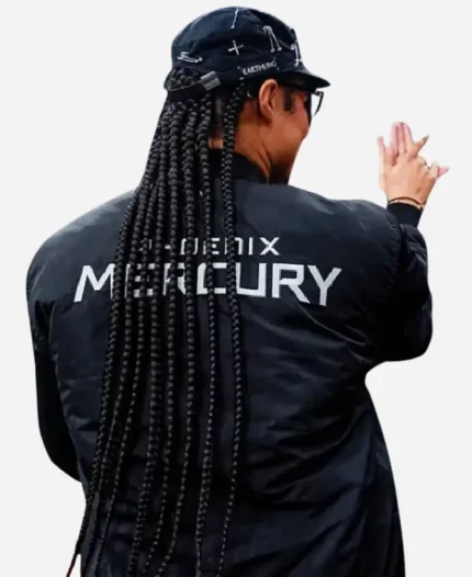 WNBA Star Satou Sabally Phoenix Mercury Black Bomber Jacket