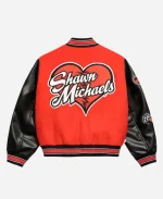 WWE Shawn Michaels HBK Heartbreak Kid Red & Black Varsity Jacket