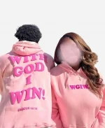 With God I Win Print Hoodie