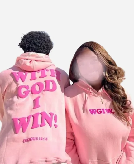With God I Win Print Hoodie