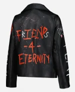Women’s Alexa Bliss Friends for Eternity Full-Zip Black Faux Leather Jacket