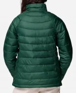Women's Columbia Powder Lite Green Full Zip Jacket