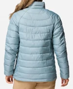 Women's Columbia Powder Lite Light Blue Full Zip Jacket