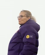 Women’s Nike Sarina Wiegman England Lionesses International Friendly Purple Hooded Puffer Jacket