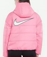 Women's Nike Solid Pink Down Puffer Hooded Jacket