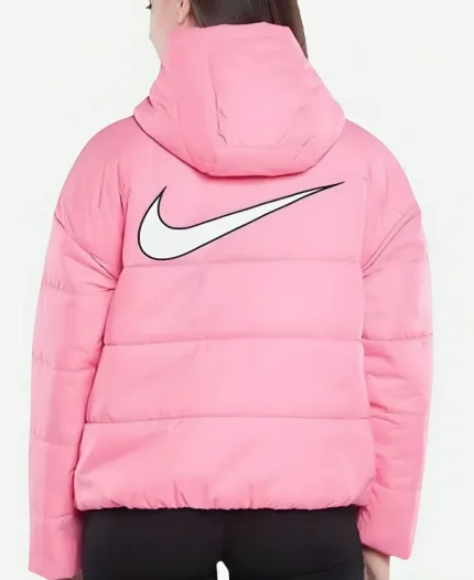 Women's Nike Solid Pink Down Puffer Hooded Jacket