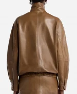 Women's Nour Hammour Ariste Fluid Brown Leather Jacket