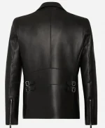 Zayn Malik Album Eyes Closed Moto Black Leather Blazer Jacket