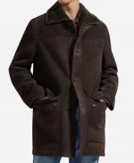 Zegna Dark Brown Shearling Coat