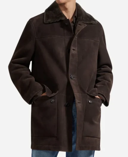 Zegna Dark Brown Shearling Coat