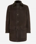 Zegna Shearling Coat - Dark Brown