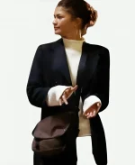 Zendaya Black Wool Coat
