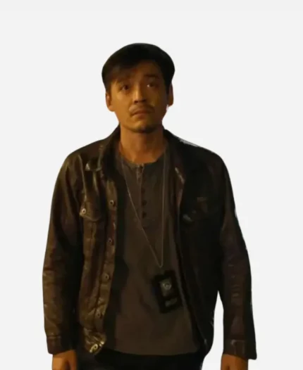 Ziyi Wang The Shadow’s Edge 2025 Wu Yaolei Black Leather Jacket