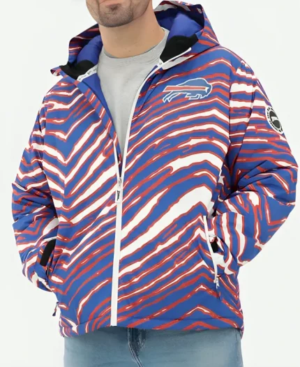 Zubaz Bills Zebra Snow Jacket