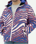 Zubaz Bills Zebra Snow Jacket - Multicolor
