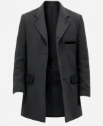 the Abandons S01 Garret Van Ness Wool Coat - Black