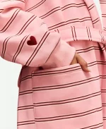 2026 Valentine's Day Parke Pink Striped Robe