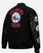 76ers Team Logo Black Jacket