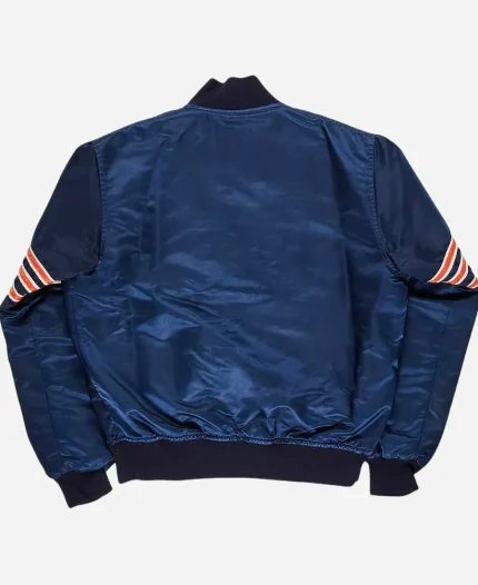 80s Chicago Bears NFL Starter Vintage Blue Satin Jacket