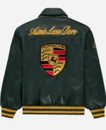 ALD x Porsche 993 Leather Jacket in Green