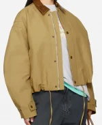 Acne Studios Khaki Beige Cotton Twill Jacket