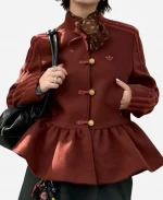 Adidas Chinese New Year Peplum Brown Jacket