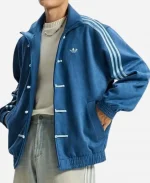 Adidas Chinese New Year Tang Jacket In Asphalt Blue