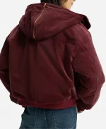 Adidas LYN SS26 Burgundy Corduroy Padded Jacket