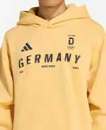 Adidas Team Germany Winter Olympics Milano Cortina 2026 Yellow Pullover Hoodie