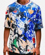 Adidas x Manchester United Stone Roses Icon Blue T–Shirt